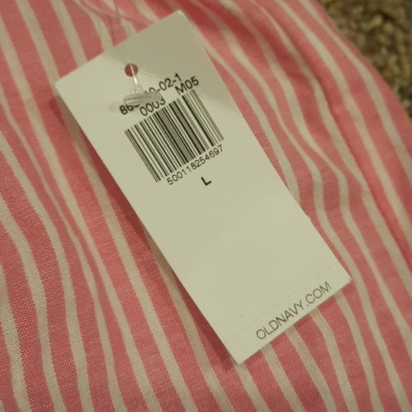 Old Navy Women's Size L Sleep Shorts Pink White Stripe Boxers Brand New - Picture 2 of 6